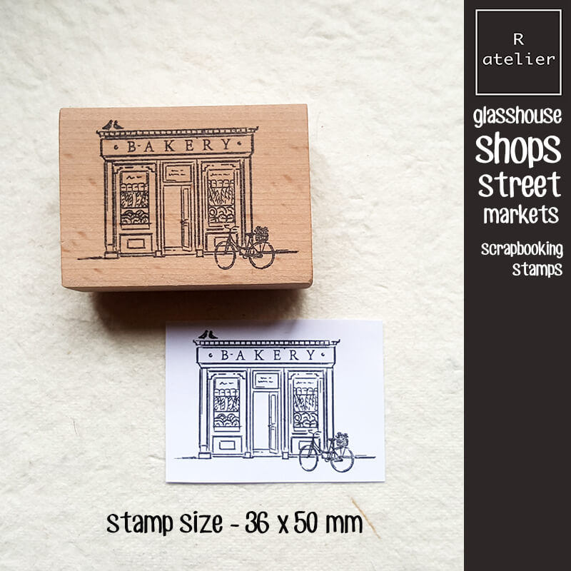 Glasshouse Shops Street Markets Scrapbooking Wooden Stamps