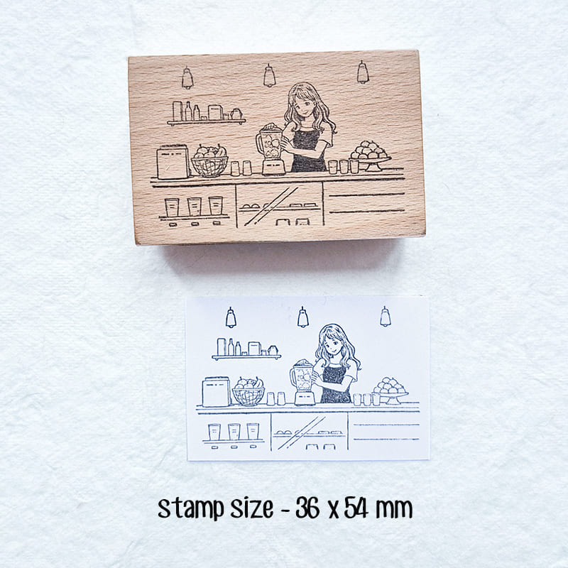 Daily Life Me Time Scrapbooking Wooden Stamp