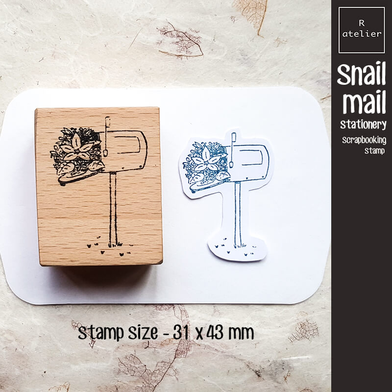 Snail Mail Stationery Scrapbooking Wooden Stamp