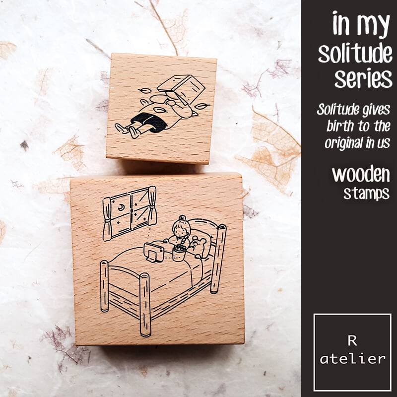 In My Solitude Series Junk Journal Scrapbooking Wooden Stamps