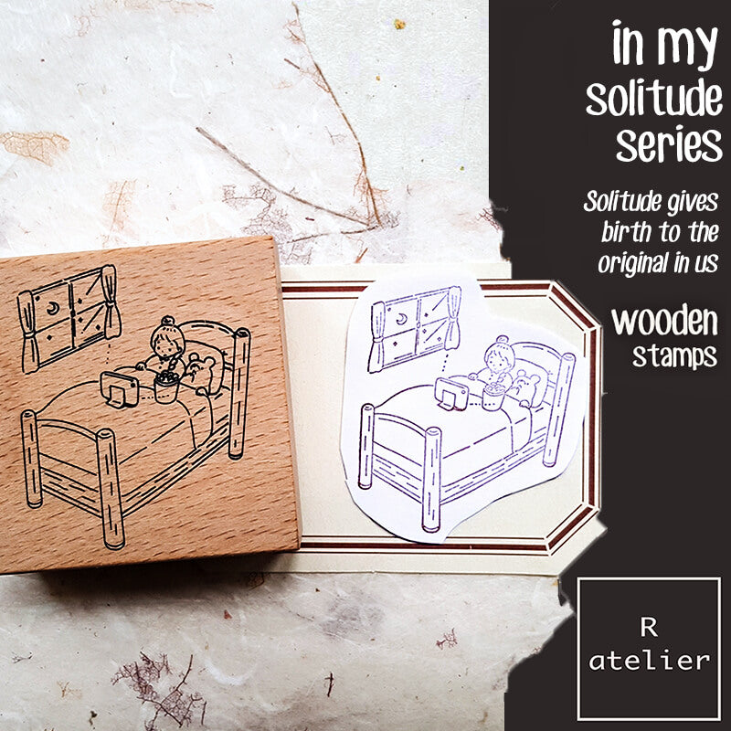 In My Solitude Series Junk Journal Scrapbooking Wooden Stamps