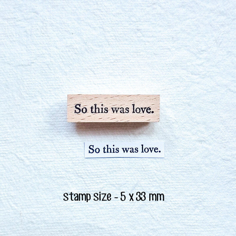Literary Romantic Love Quotes Scrapbooking Wooden Stamp