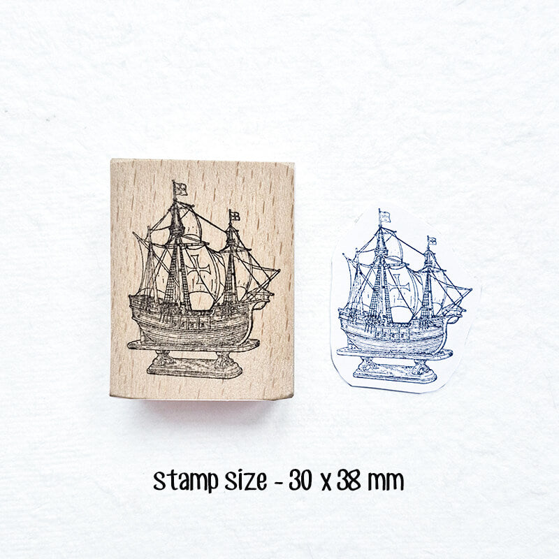 Tall Ships Galleons Age of Discovery Scrapbooking Stamp