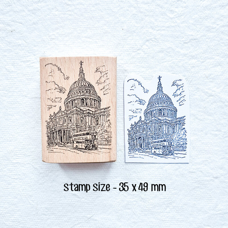 European Getaway Adventure Travelogue Scrapbooking Wooden Stamp