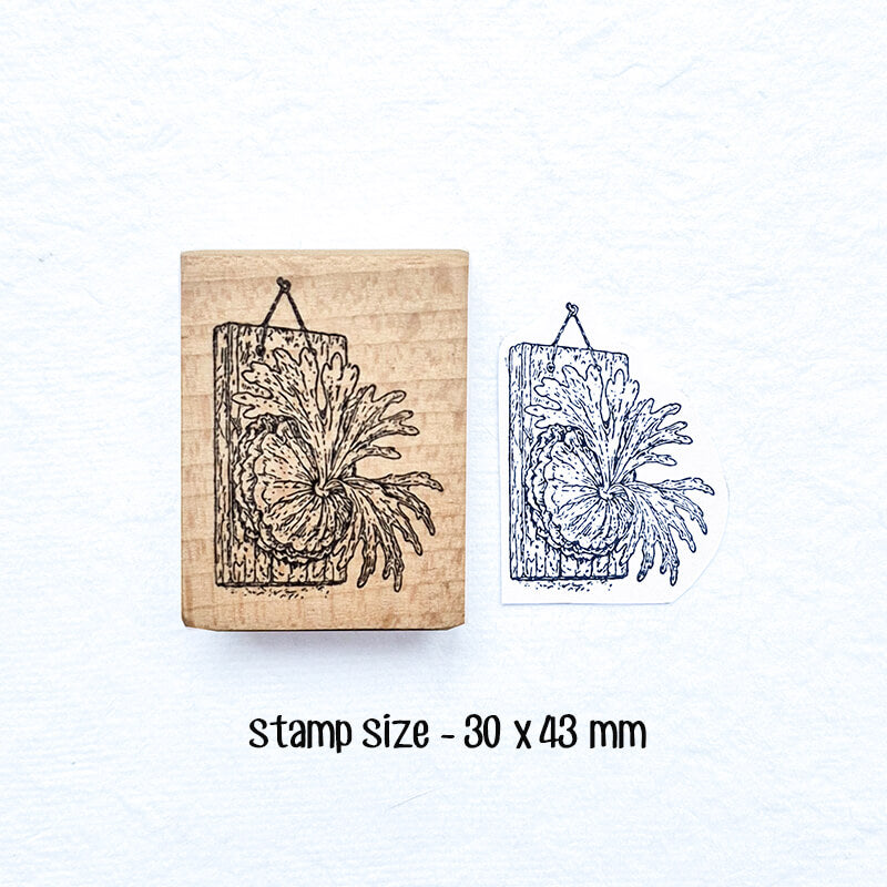 Plant Lovers Botanical Scrapbooking Wooden Stamp