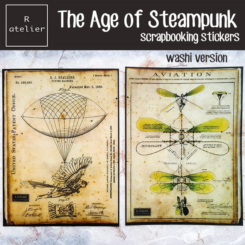 The Age of Steampunk Series Scrapbooking Washi Stickers