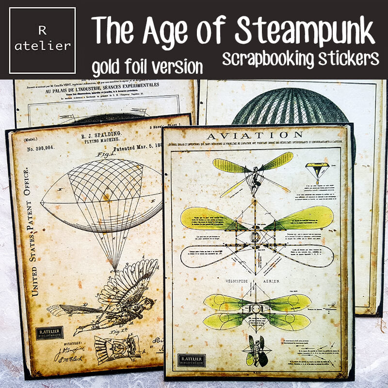 The Age of Steampunk Series Scrapbooking Washi Stickers