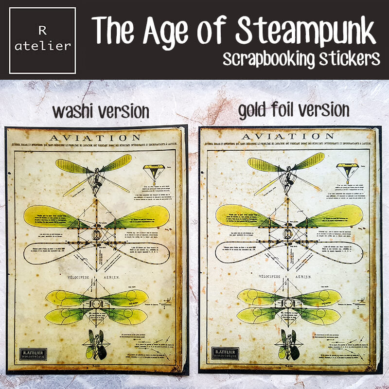 The Age of Steampunk Series Scrapbooking Washi Stickers