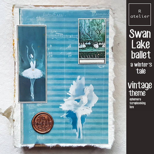 Swan Lake Ballet Junk Journal Scrapbooking Box