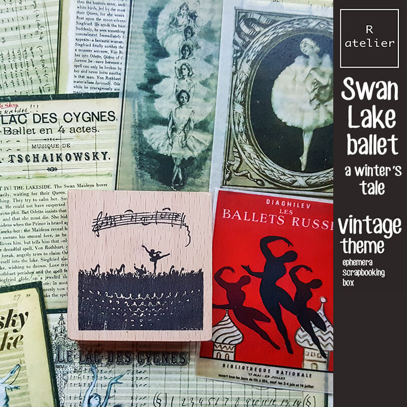 Swan Lake Ballet Junk Journal Scrapbooking Box