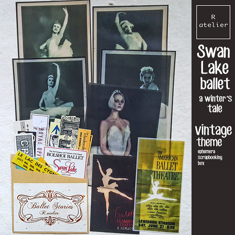 Swan Lake Ballet Junk Journal Scrapbooking Box