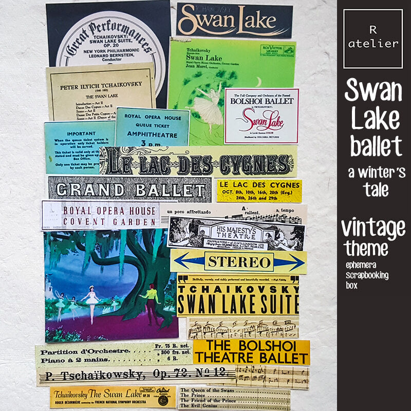 Swan Lake Ballet Junk Journal Scrapbooking Box