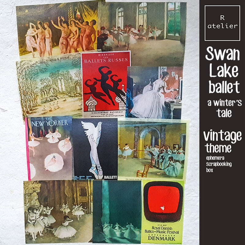 Swan Lake Ballet Junk Journal Scrapbooking Box