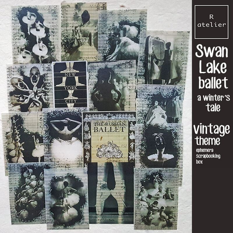 Swan Lake Ballet Junk Journal Scrapbooking Box