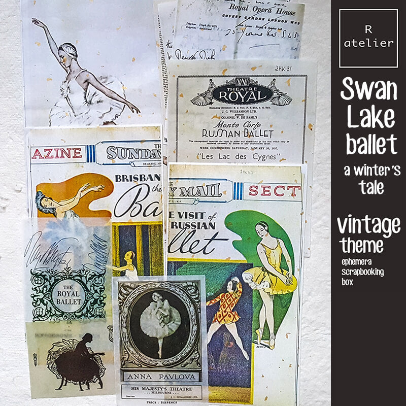 Swan Lake Ballet Junk Journal Scrapbooking Box