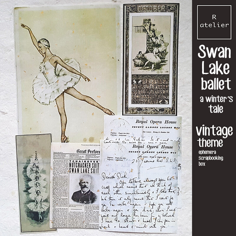 Swan Lake Ballet Junk Journal Scrapbooking Box