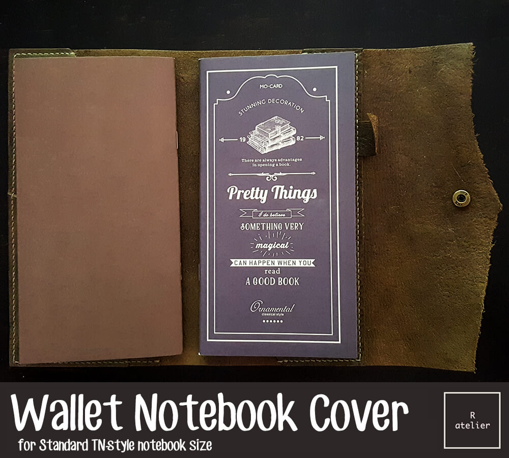 Leather Wallet Notebook Trifold Folio | Standard TN (FREE SHIP DEALS)