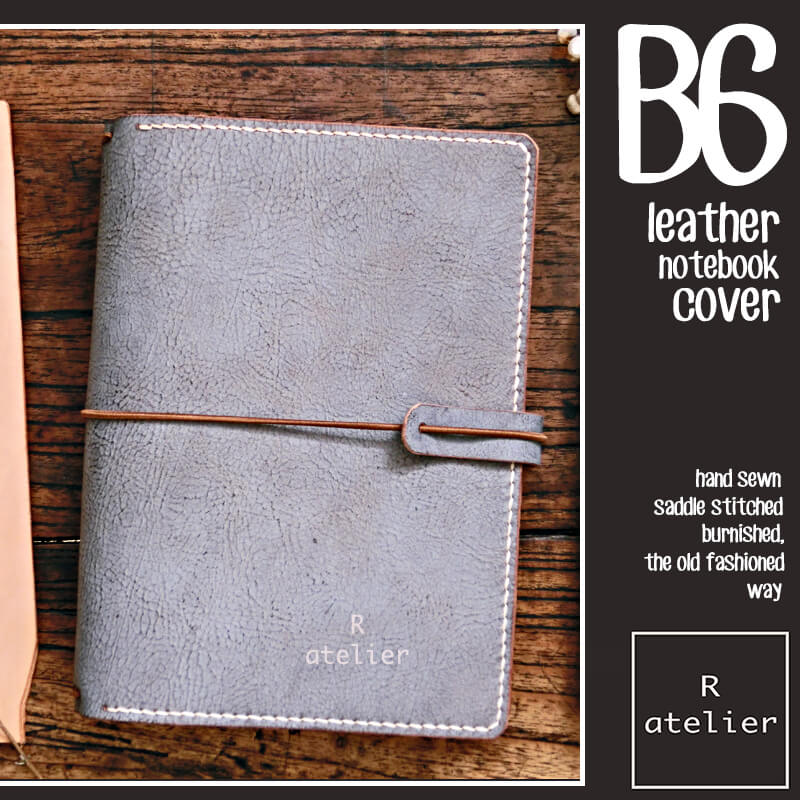 R.atelier B6 / B6 Slim TN Leather Notebook Folio Cover | Taupe