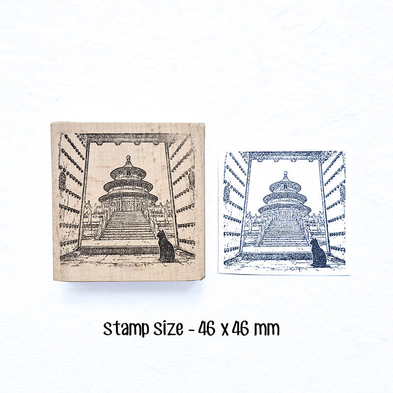 Adventure China Travelogue Scrapbooking Wooden Stamp