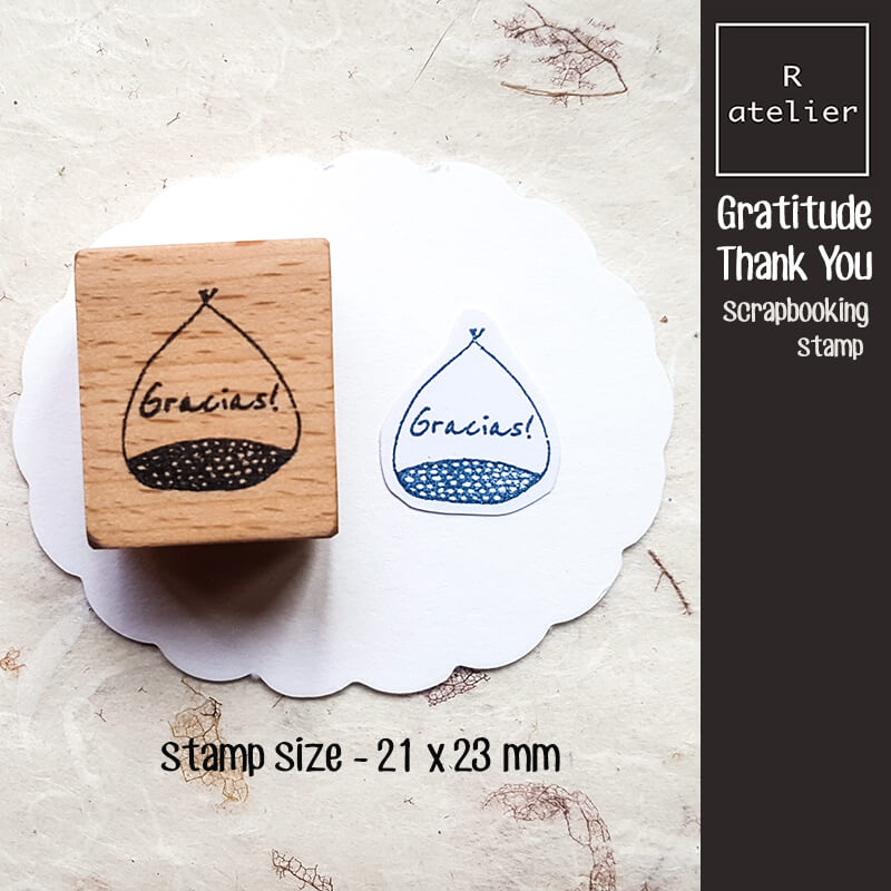 Be Thankful Be Mindful Gratitude Scrapbooking Wooden Stamp