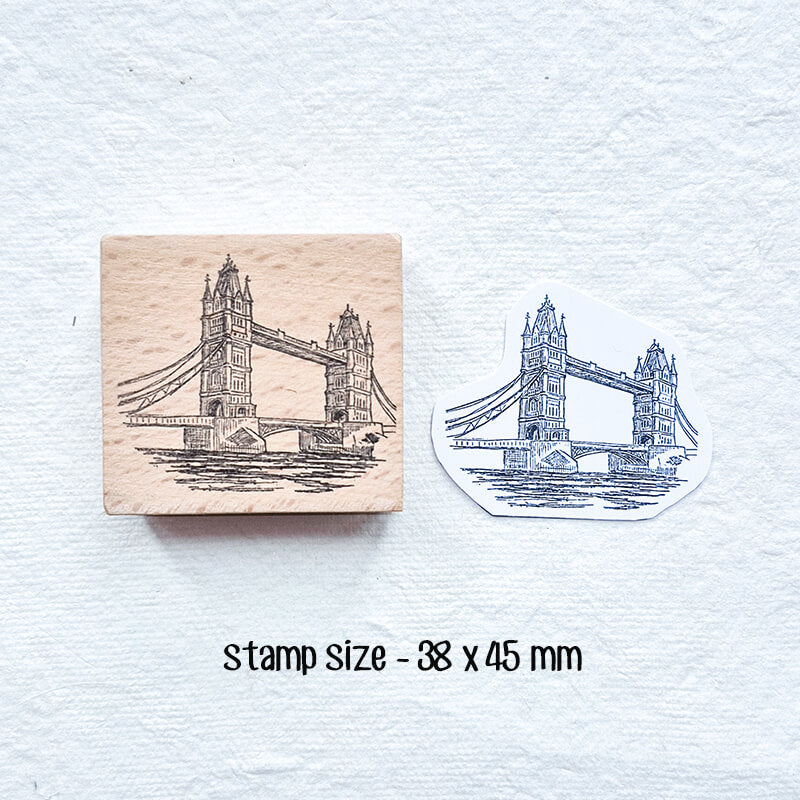 European Getaway Adventure Travelogue Scrapbooking Wooden Stamp