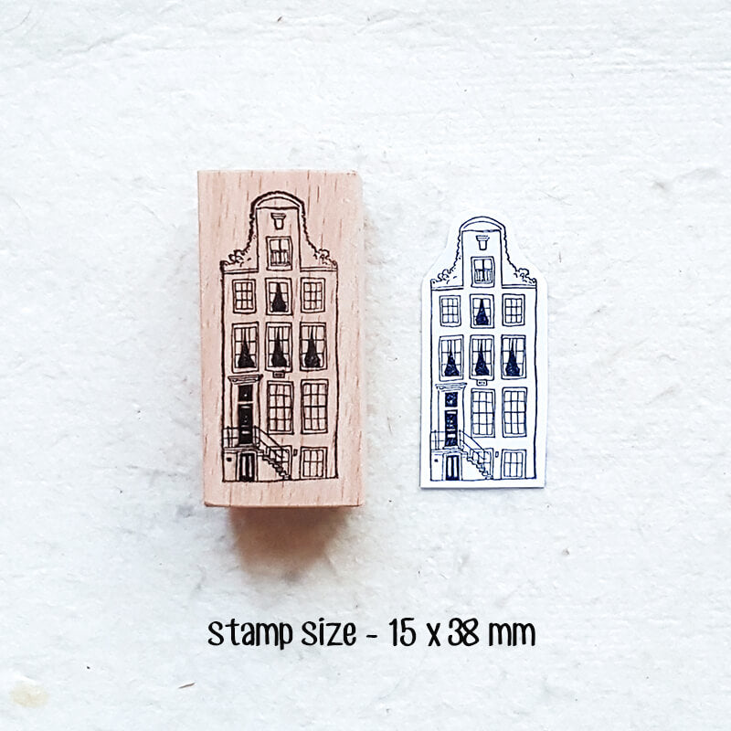 Townhomes Brownstones Houses Scrapbooking Wooden Stamp