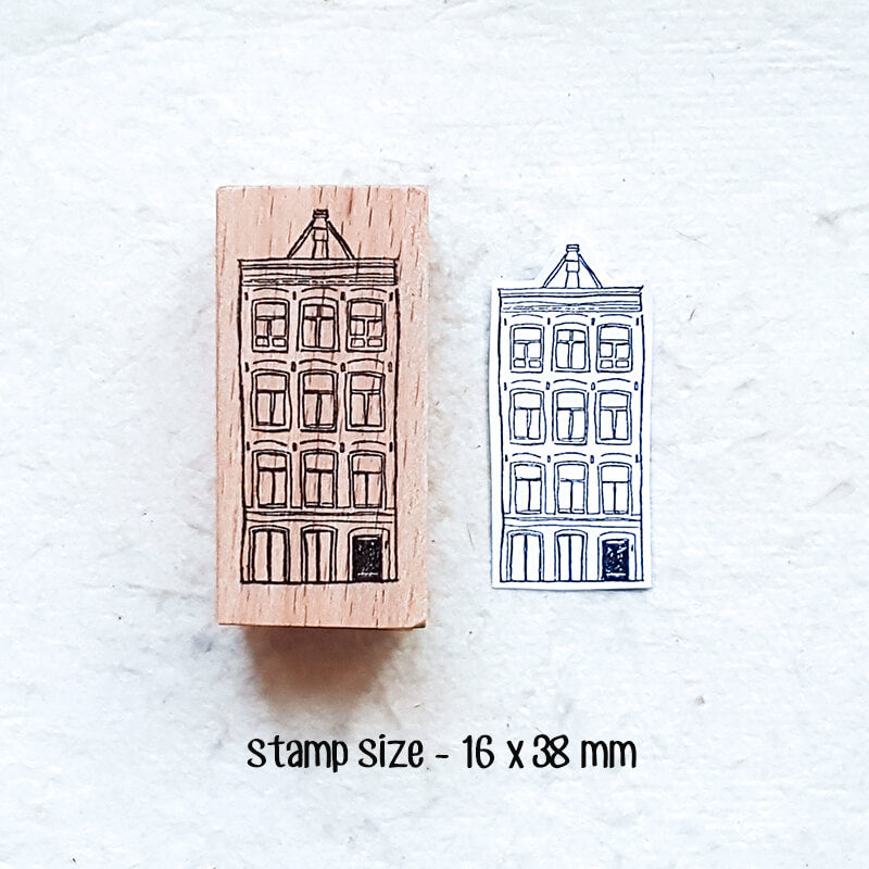 Townhomes Brownstones Houses Scrapbooking Wooden Stamp