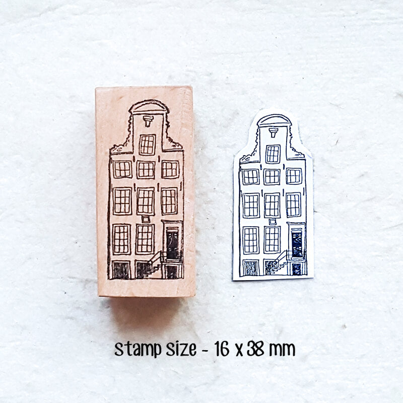 Townhomes Brownstones Houses Scrapbooking Wooden Stamp