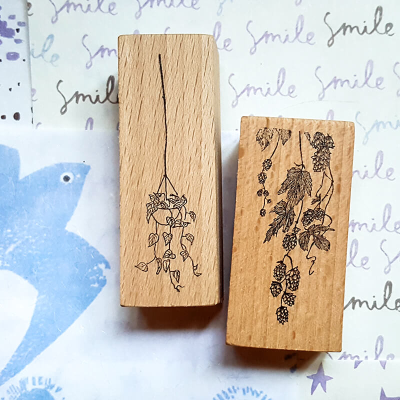 Trailing Hanging House Plant Scrapbooking Wooden Stamp