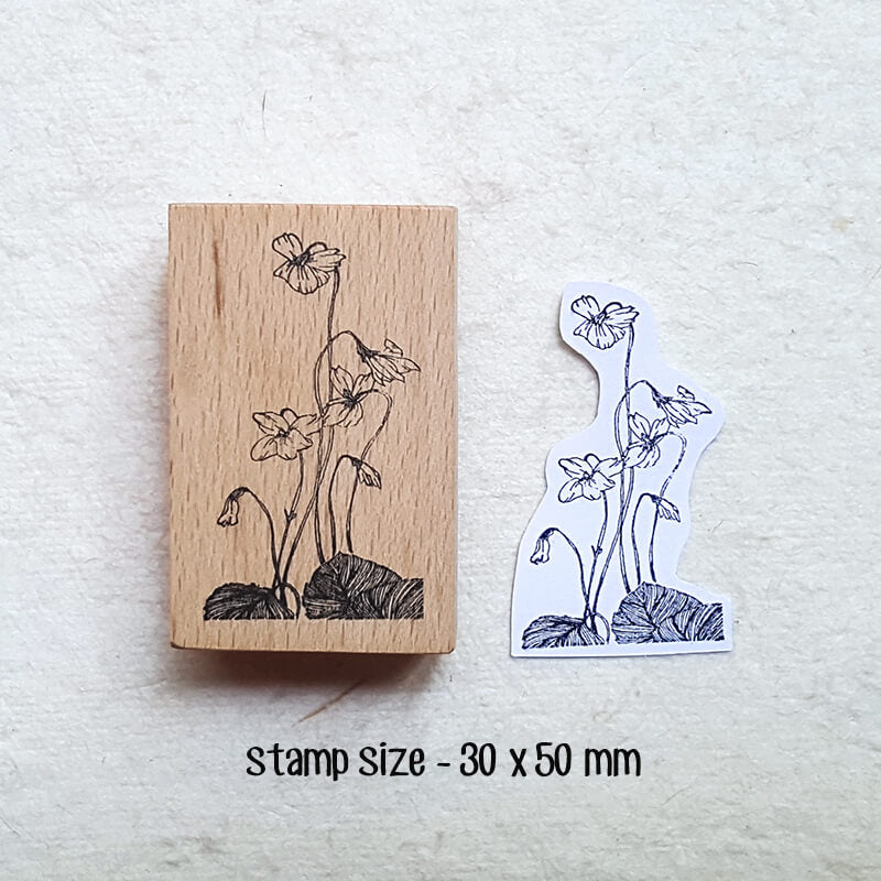 Trailing Hanging House Plant Scrapbooking Wooden Stamp