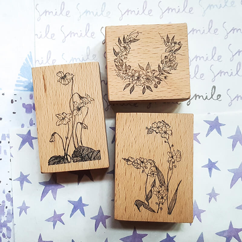 Trailing Hanging House Plant Scrapbooking Wooden Stamp