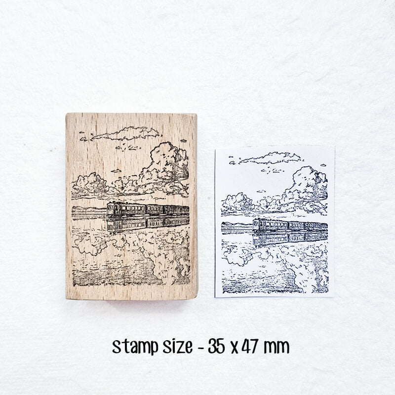 Wanderlust Alpine Mountain Hiking Travelogue (1) Scrapbooking Wooden Stamp