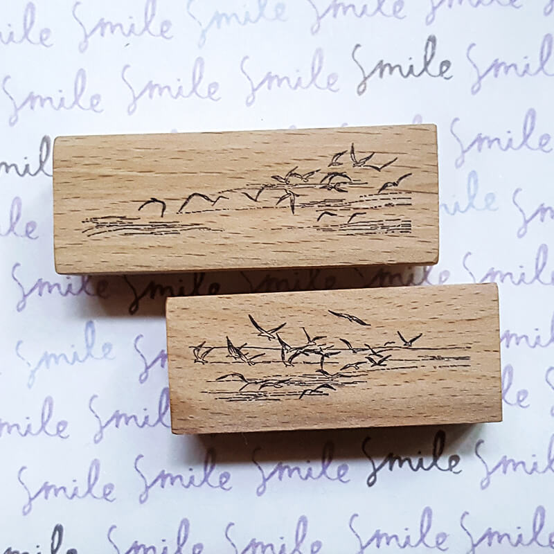 Travelogue City Landmarks Scrapbooking Wooden Stamp