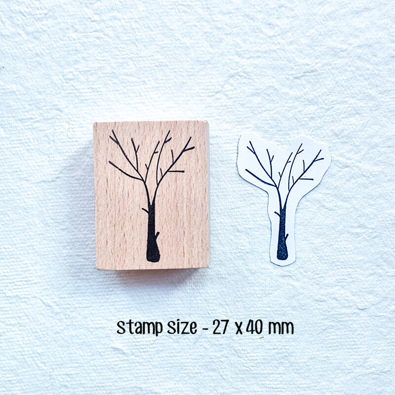 Little Pine Xmas Trees Forest Scrapbooking Wooden Stamp