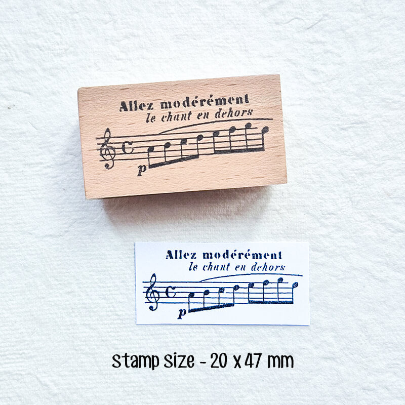 Musical Notation Erik Satie Franz Liszt Scrapbooking Wooden Stamp
