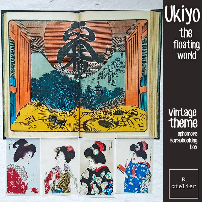 Ukiyo Japanese Ephemera Scrapbooking Junk Journal Kit