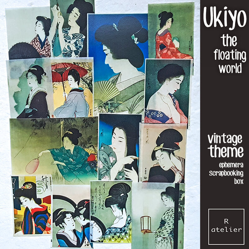 Ukiyo Japanese Ephemera Scrapbooking Junk Journal Kit