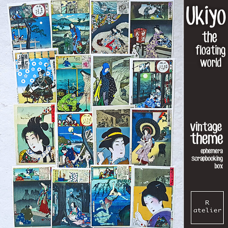 Ukiyo Japanese Ephemera Scrapbooking Junk Journal Kit