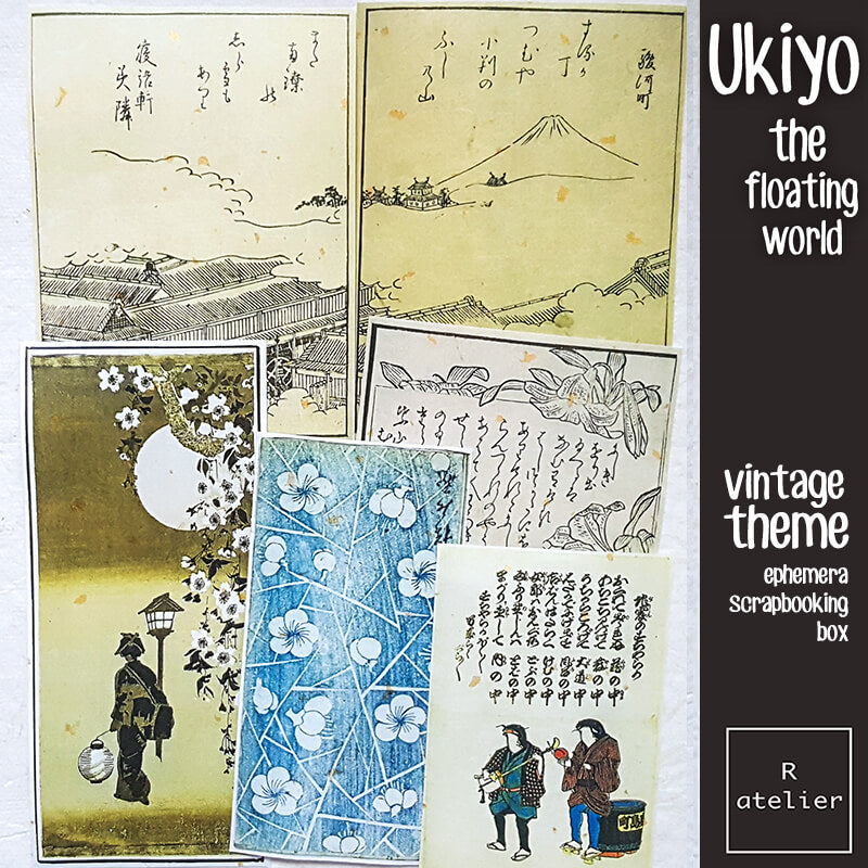 Ukiyo Japanese Ephemera Scrapbooking Junk Journal Kit