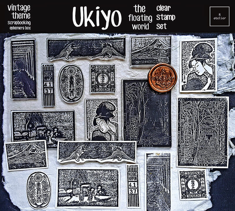 Ukiyo Japanese Ephemera Scrapbooking Junk Journal Kit