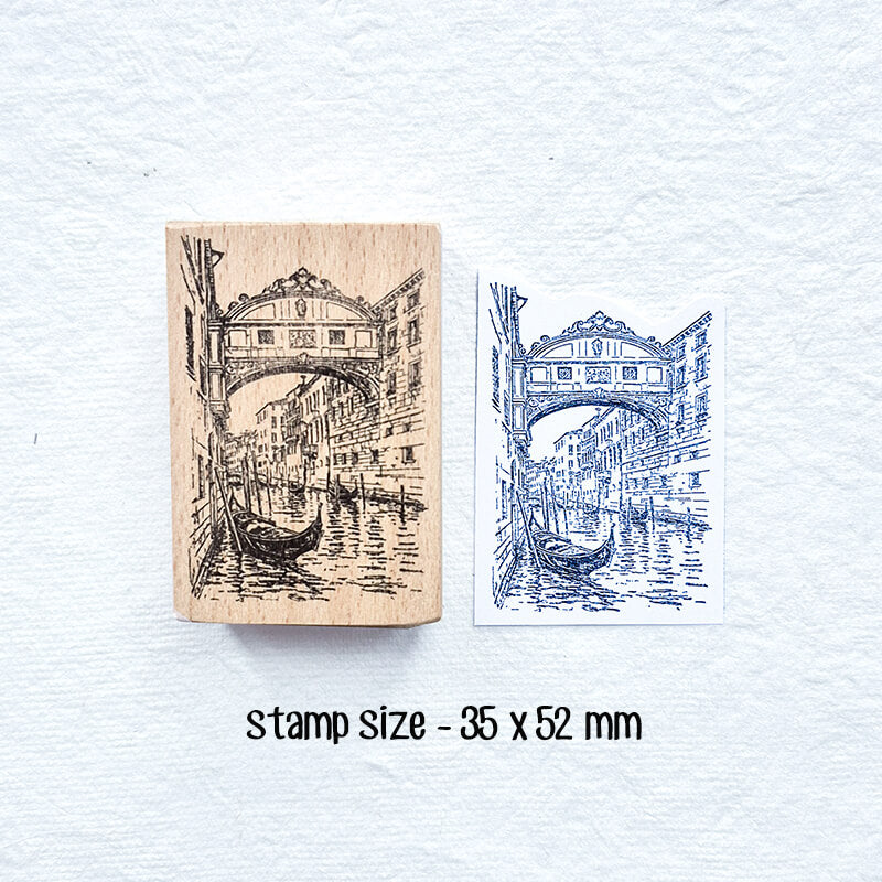 European Getaway Adventure Travelogue Scrapbooking Wooden Stamp