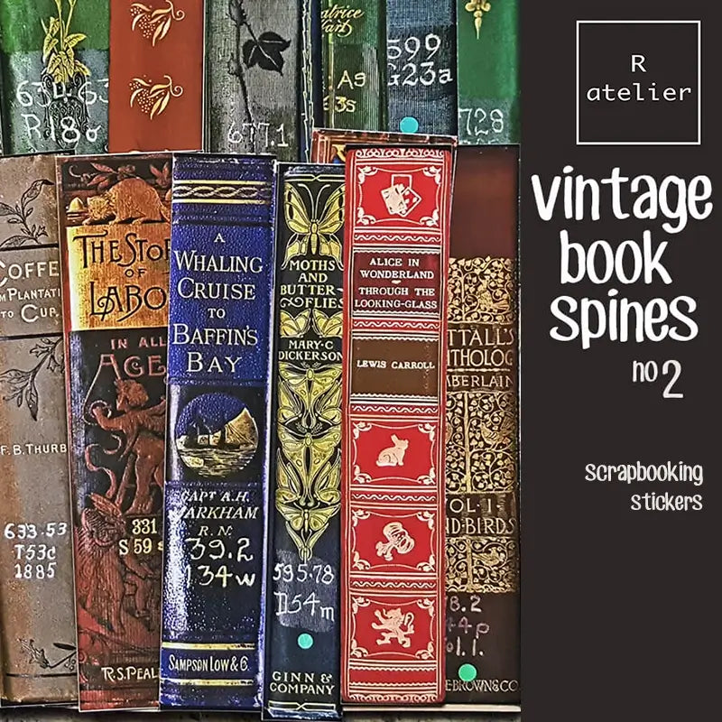 Vintage Book Spines | Decorative Scrapbooking Stickers