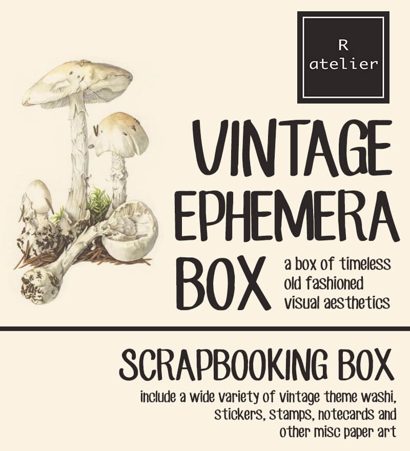 R.atelier Vintage Ephemera Scrapbooking Subscription Box
