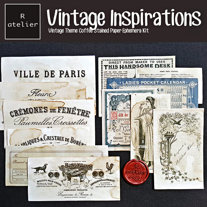 Vintage Inspirations Scrapbooking Paper Ephemera Kit 