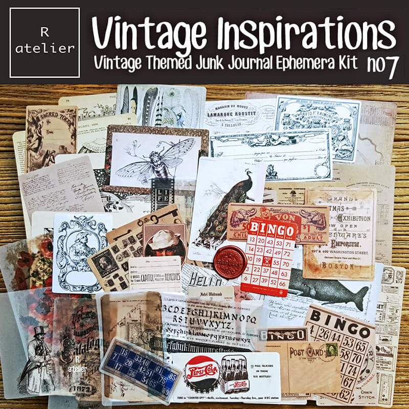 Vintage Inspirations Scrapbooking Paper Ephemera Kit 