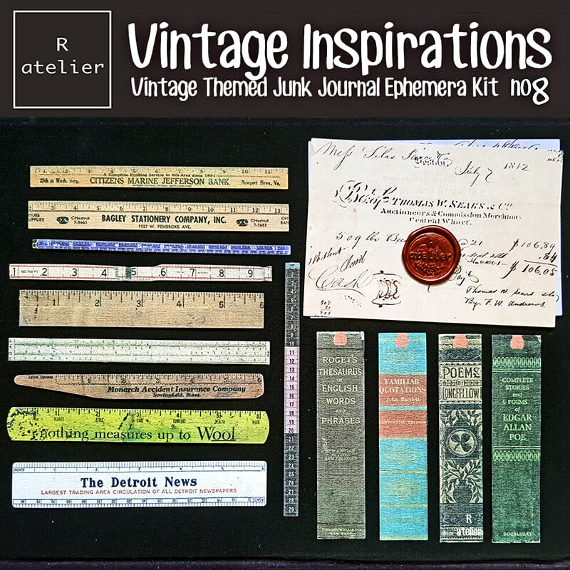 Vintage Inspirations Scrapbooking Paper Ephemera Kit