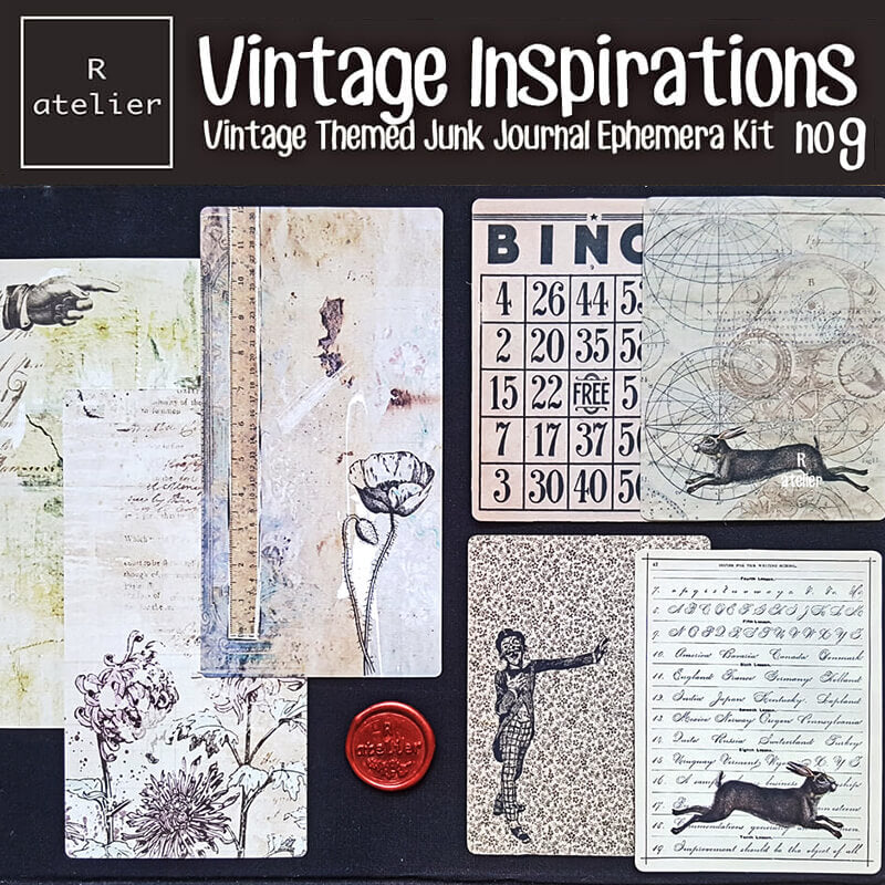 Vintage Inspirations Scrapbooking Paper Ephemera Kit