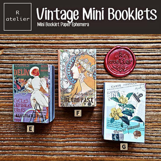 Vintage Themed Mini Scrapbooking Paper Mini Booklets