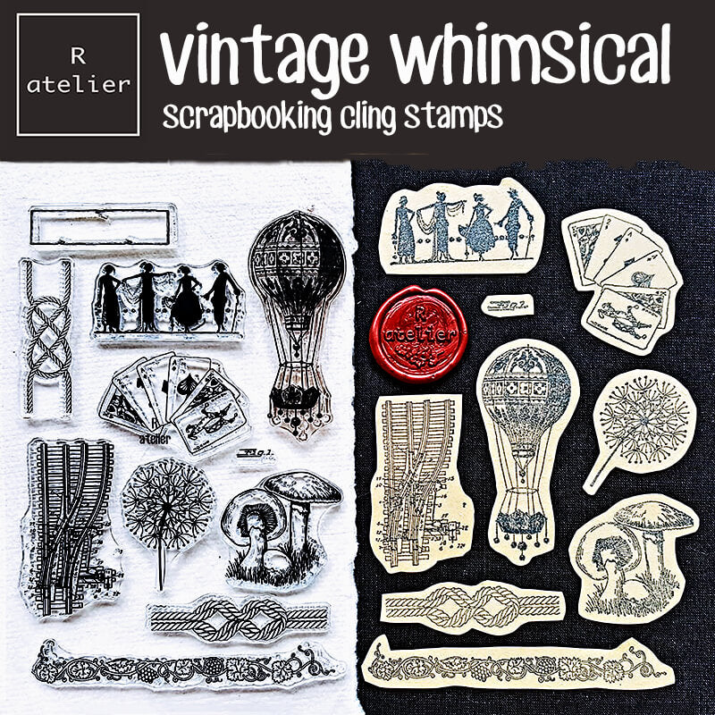 Vintage Whimsical Series | Scrapbooking Clear Stamps