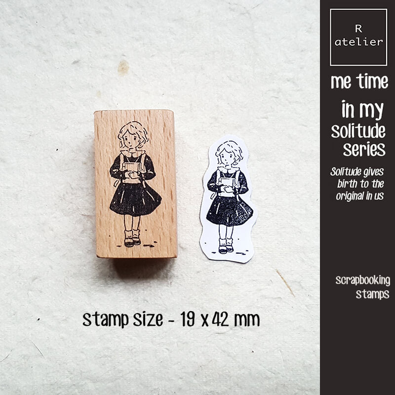 Me Time Self-Care Scrapbooking Wooden Stamp